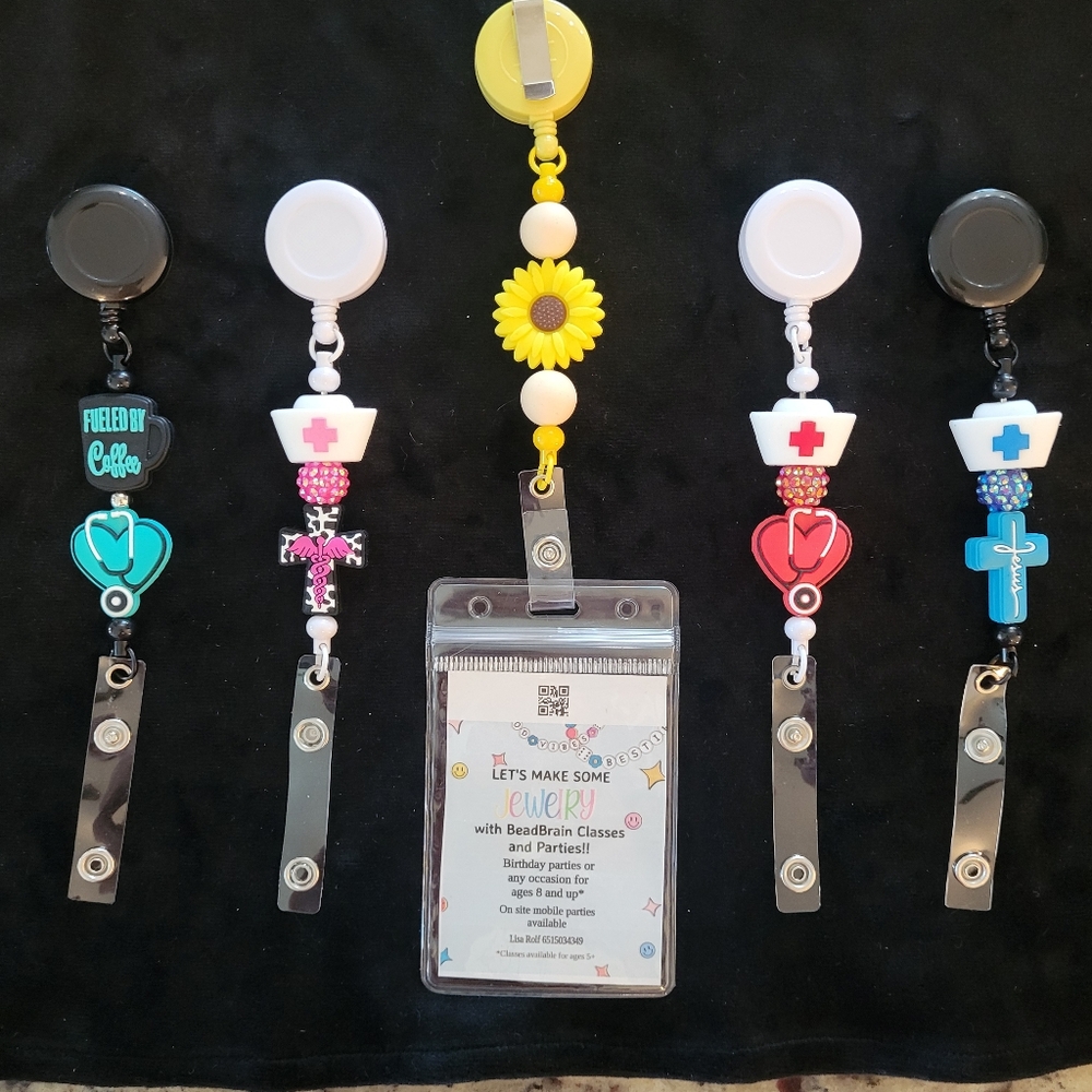 Nurse Gift Hearts of Faith Key Card Holder Retractable Medical ID Badge 3 For 15